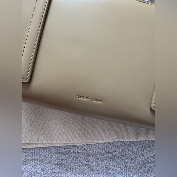 Sandy Liang Recital Bag In Taupe Leather New With Tag - Picture 7 of 11